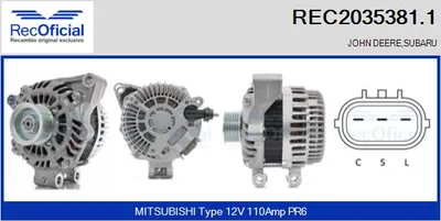 Alternator Subaru XV · Subaru FORESTER · Subaru IMPREZA Hatchback