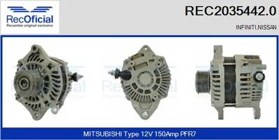 Alternator Infiniti EX · Nissan 370Z Coupe