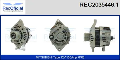 Alternator Mitsubishi LANCER VIII Sportback · Mitsubishi OUTLANDER III
