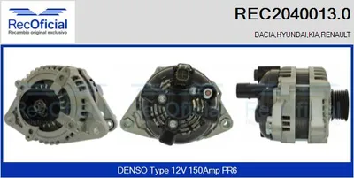 Alternator Dacia LODGY · Dacia DOKKER MPV · Dacia DOKKER Box Body/MPV