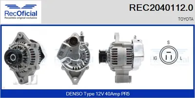 Alternator Toyota HIACE IV Bus · Toyota HIACE III Van · Toyota HIACE IV Van