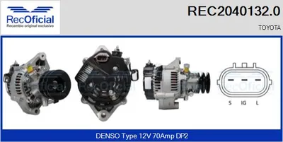 Alternator Toyota HIACE IV Bus · Toyota HIACE IV Van · Toyota HILUX V Pickup
