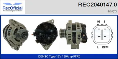Alternator Toyota PREVIA II · Toyota RAV 4 II · Toyota AVENSIS VERSO