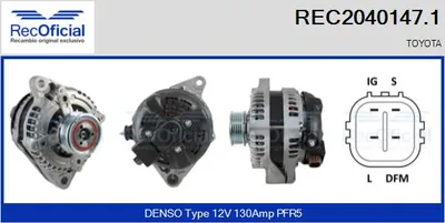 Alternator Toyota PREVIA II · Toyota RAV 4 II · Toyota AVENSIS VERSO