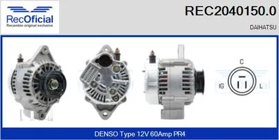Alternator Daihatsu CHARADE IV · Daihatsu APPLAUSE I Hatchback · Daihatsu CHARADE IV Saloon