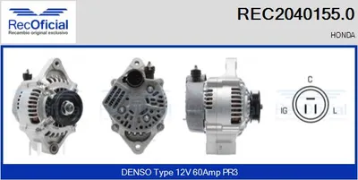 Alternator Honda CIVIC IV Saloon · Honda CIVIC IV Hatchback · Honda CONCERTO