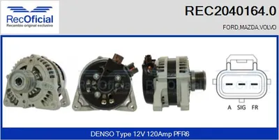 Alternator Ford FIESTA V · Ford FUSION · Ford FOCUS C-MAX