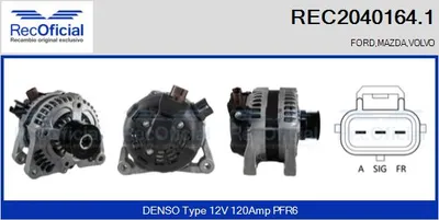 Alternator Ford FIESTA V · Ford FUSION · Ford FOCUS C-MAX