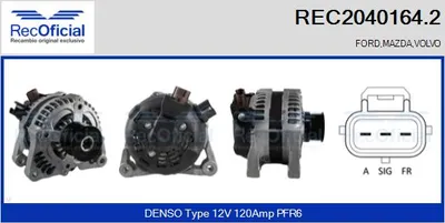 Alternator Ford FIESTA V · Ford FUSION · Ford FOCUS C-MAX