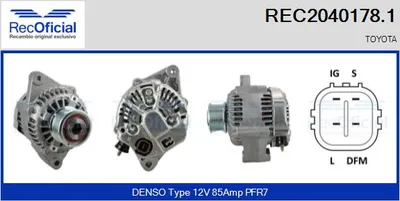 Alternator Toyota HIACE IV Bus · Toyota LAND CRUISER 90 · Toyota HIACE IV Van