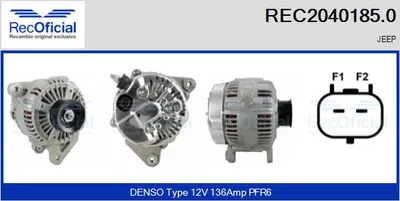 Alternator Jeep WRANGLER II · Jeep CHEROKEE