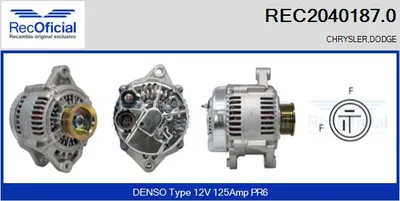 Alternator Chrysler VOYAGER / GRAND VOYAGER III · Chrysler STRATUS · Chrysler STRATUS Convertible
