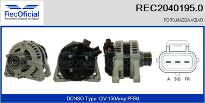 Alternator Ford FIESTA V · Ford FUSION · Ford FOCUS C-MAX