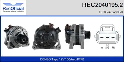 Alternator Ford FIESTA V · Ford FUSION · Ford FOCUS C-MAX