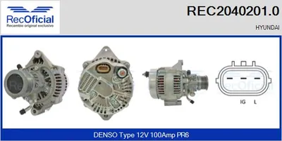 Alternator Hyundai ACCENT II · Hyundai MATRIX · Hyundai GETZ