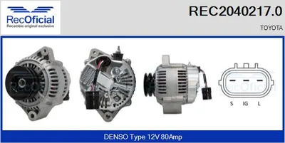 Alternator Toyota LAND CRUISER 80