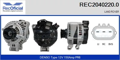 Alternator Land Rover RANGE ROVER III · Land Rover DISCOVERY III · Land Rover RANGE ROVER SPORT I