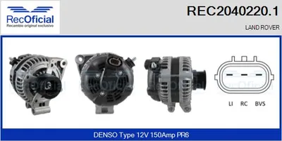 Alternator Land Rover RANGE ROVER III · Land Rover DISCOVERY III · Land Rover RANGE ROVER SPORT I