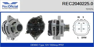 Alternator Toyota LAND CRUISER PRADO · Toyota DYNA Platform/Chassis (KD_, LY_, _Y2_, _U3_, _U4_, _U6_, _U8