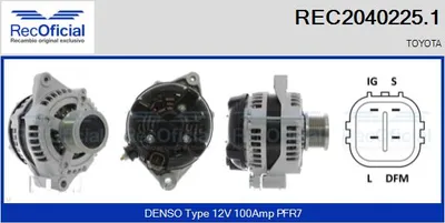 Alternator Toyota LAND CRUISER PRADO · Toyota DYNA Platform/Chassis (KD_, LY_, _Y2_, _U3_, _U4_, _U6_, _U8