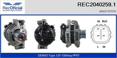Alternator Lexus IS II · Toyota RAV 4 III · Toyota AVENSIS Saloon