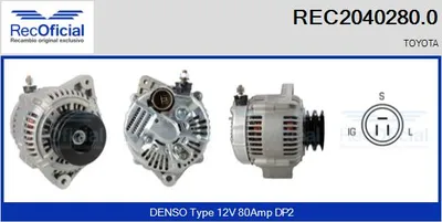 Alternator Toyota LAND CRUISER 80 · Toyota LAND CRUISER · Toyota LAND CRUISER Hardtop