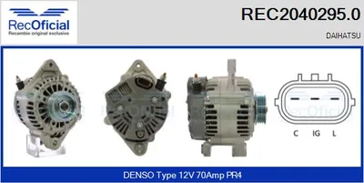 Alternator Daihatsu TERIOS · Daihatsu SIRION · Daihatsu YRV