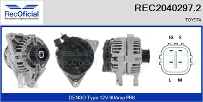 Alternator Toyota YARIS · Toyota COROLLA · Toyota COROLLA Saloon