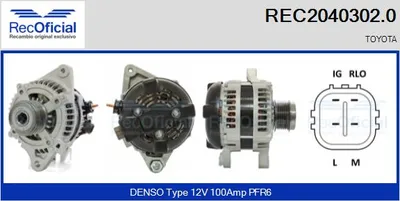 Alternator Toyota RAV 4 III · Toyota AURIS · Toyota AVENSIS Saloon