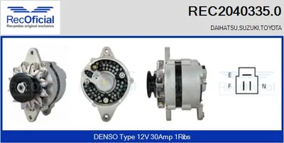 Alternator Toyota HIACE II Bus · Daihatsu CUORE I · Suzuki CARRY Van