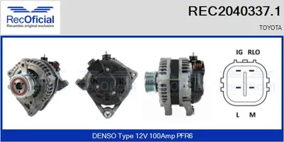Alternator Toyota AURIS