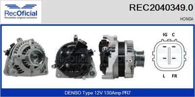 Alternator Honda CR-V III · Honda ACCORD VIII · Honda ACCORD VIII Estate