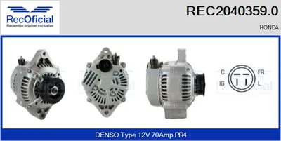 Alternator Honda CIVIC V Saloon · Honda CIVIC V Coupe · Honda CRX III