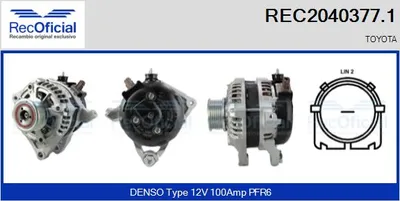 Alternator Toyota YARIS · Toyota AURIS · Toyota AURIS Estate