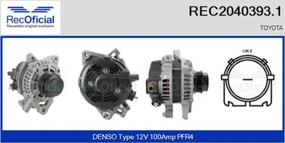 Alternator Toyota YARIS · Toyota AURIS · Toyota AURIS Estate