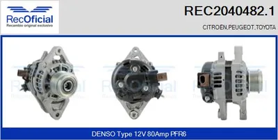Alternator Toyota AYGO · Citroën C1 II · Peugeot 108