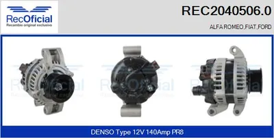 Alternator Fiat IDEA · Fiat DUCATO Bus · Fiat DUCATO Van