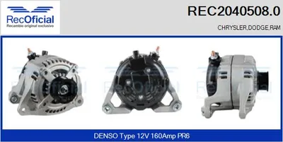 Alternator Dodge RAM 1500 Pickup · Dodge RAM 1500 Standard Cab Pickup · Dodge RAM 1500 Extended Cab Pickup