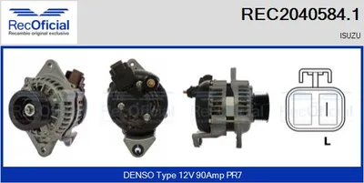 Alternator Isuzu D-MAX II · Isuzu D-MAX II Platform/Chassis