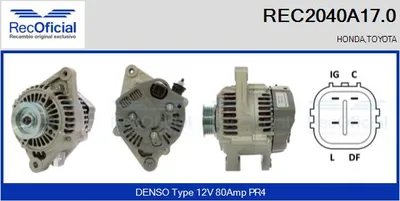 Alternator Honda CIVIC VII Hatchback · Toyota COROLLA · Toyota COROLLA Saloon