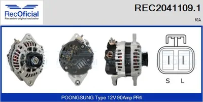 Alternator Kia CARENS I MPV · Kia CARENS II MPV