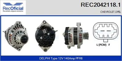 Alternator Opel ANTARA A · Chevrolet CAPTIVA · Chevrolet ORLANDO