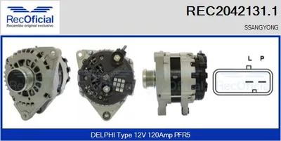 Alternator Ssangyong TIVOLI · Ssangyong XLV SUV