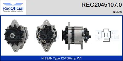 Alternator Nissan CHERRY III · Nissan SUNNY I · Nissan SUNNY I Traveller