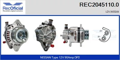 Alternator Nissan SERENA · Nissan VANETTE CARGO Van · Nissan VANETTE CARGO Bus