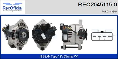 Alternator Nissan TERRANO II · Ford MAVERICK · Nissan PICK UP