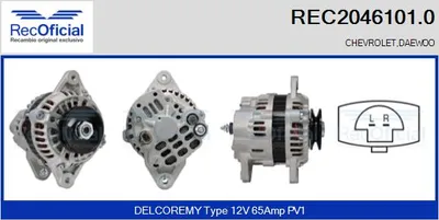 Alternator Daewoo MATIZ · Chevrolet MATIZ · Chevrolet AVEO / KALOS Hatchback