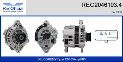 Alternator Daewoo LANOS Saloon · Daewoo LANOS