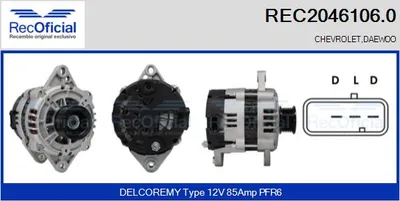 Alternator Daewoo KALOS · Daewoo LACETTI Hatchback · Chevrolet LACETTI