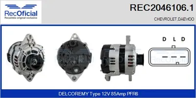 Alternator Daewoo KALOS · Daewoo LACETTI Hatchback · Chevrolet LACETTI